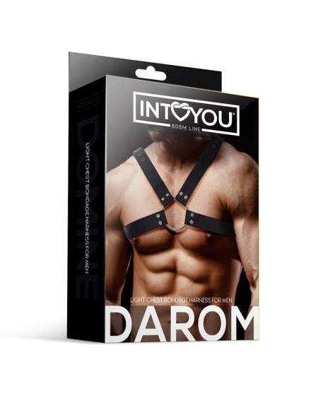darom male chest bondage harness vegan leather