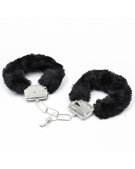 furry metal handcuffs noir