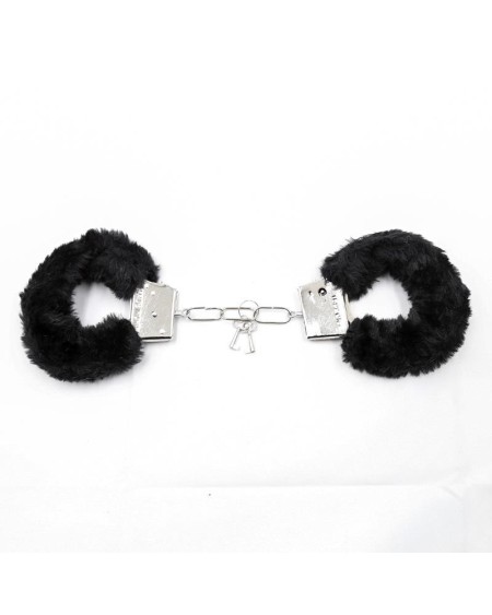 furry metal handcuffs noir