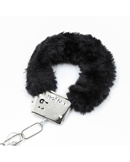 furry metal handcuffs noir
