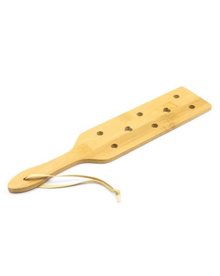 bamboo paddle with hearts 33 cm