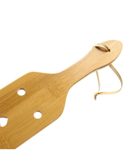 bamboo paddle with hearts 33 cm