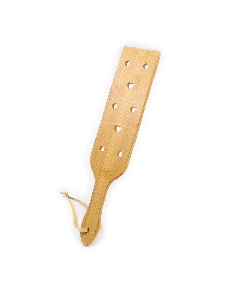 bamboo paddle with hearts 33 cm
