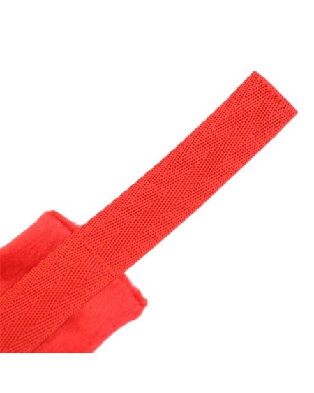 handcuffs with velcro with long fur red