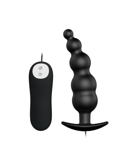anal plug bubbles vibrator noir withremote control