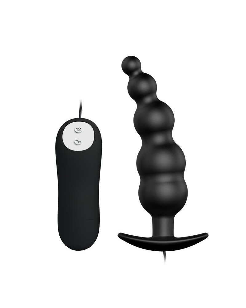 anal plug bubbles vibrator noir withremote control