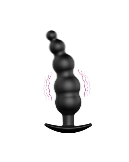 anal plug bubbles vibrator noir withremote control