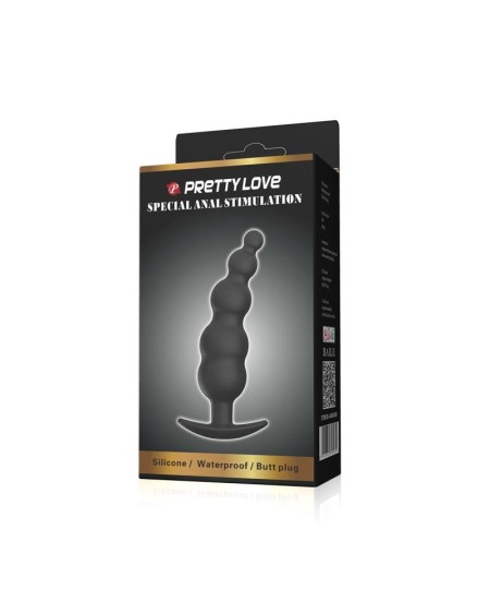 anal bubble plug noir silicone