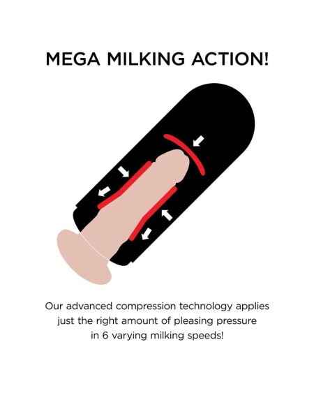 masturbator with vibration mega milker