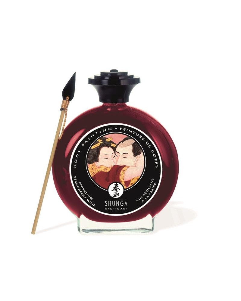 shunga kisable body paint strawberry wine flavor