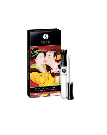 shunga gloss for oral pleasure wine strawberry