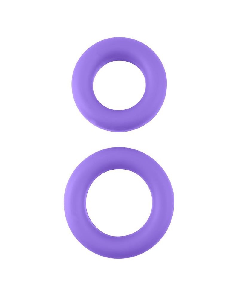 neon stretchy silicone cock ring set violet