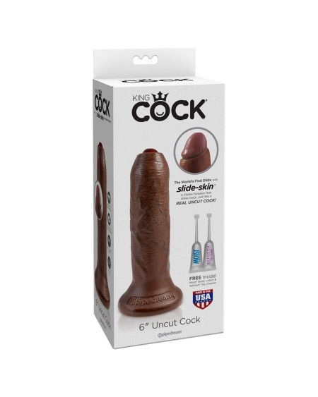 king cock realisic dildo with movable foreskin brown 6