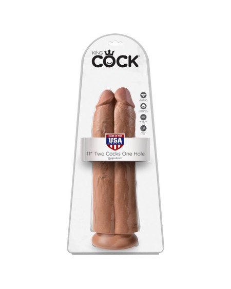 double dildo two cocks one hole tan 11