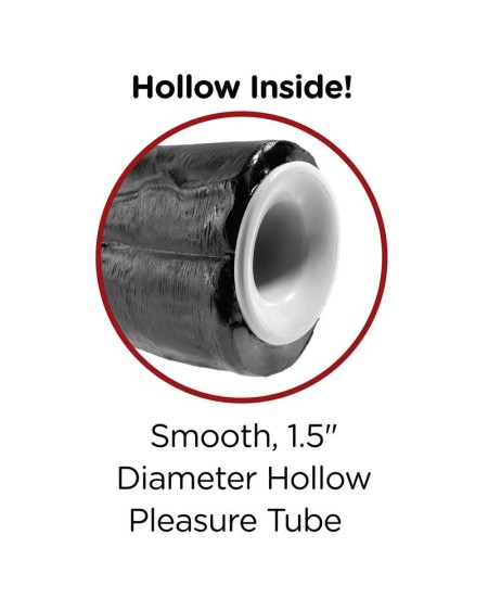 two cocks one hole hollow strap-on suspender 11 - noir