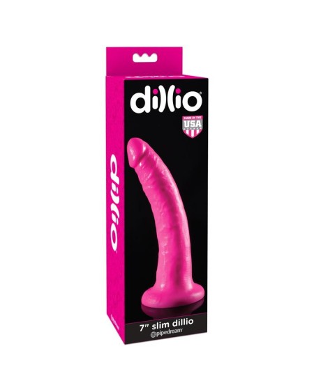 dildo slim 17,8 cm rose