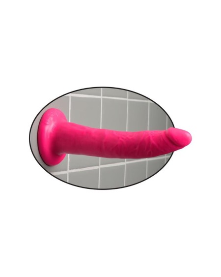 dildo slim 17,8 cm rose