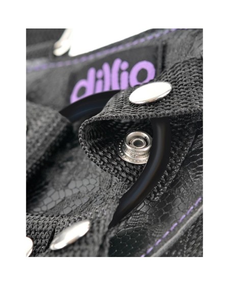 harness with dildo 16,5 cm violet