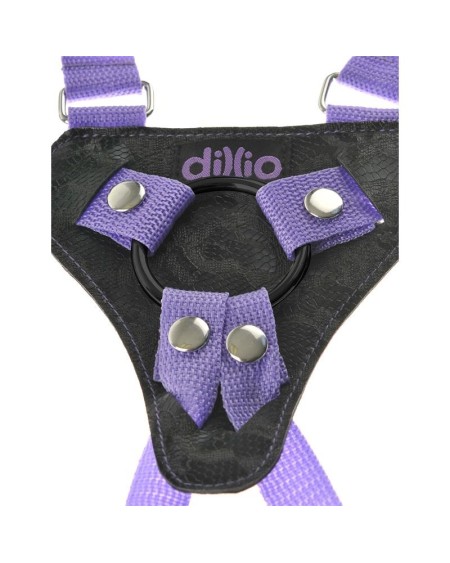 7 strap-on suspender harness set violet