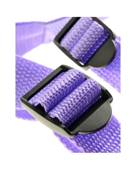 7 strap-on suspender harness set violet