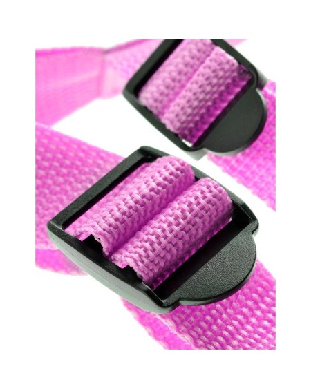 suspender harness with dildo 19 cm-7 rose