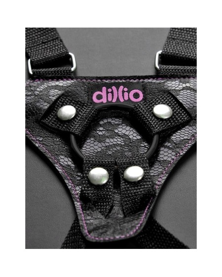 suspender harness with dildo 6 rose