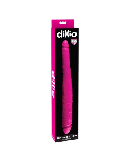double dildo 40,6 cm rose