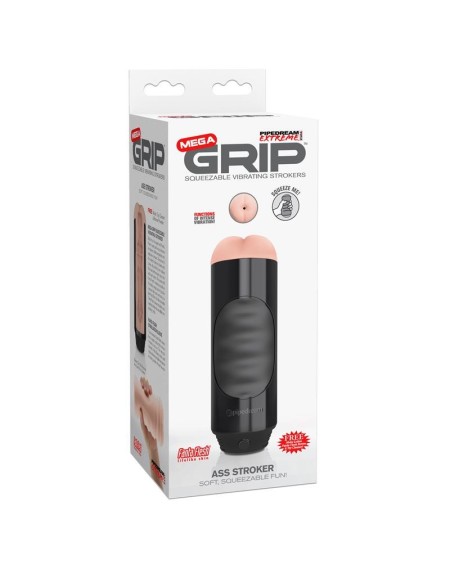 pipedream extreme toyz mega grip vibrant stroker ass