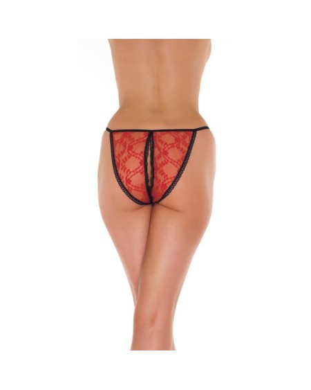 open brief red and noir one size