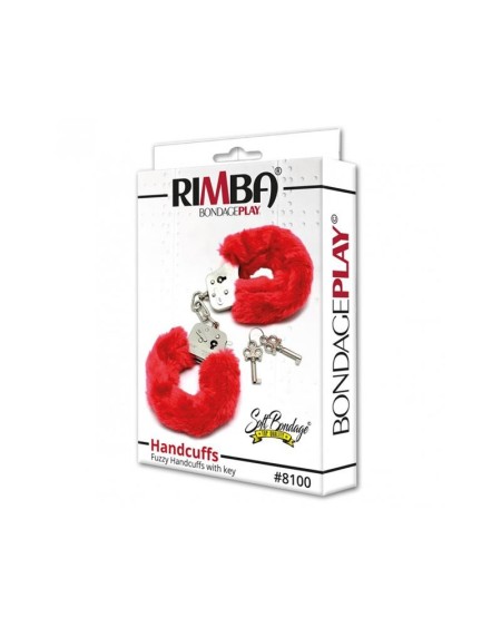 police cuffs with souple red fur