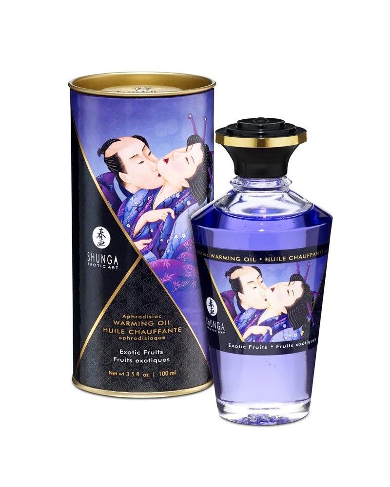shunga warming massage oil exotic fruit aroma