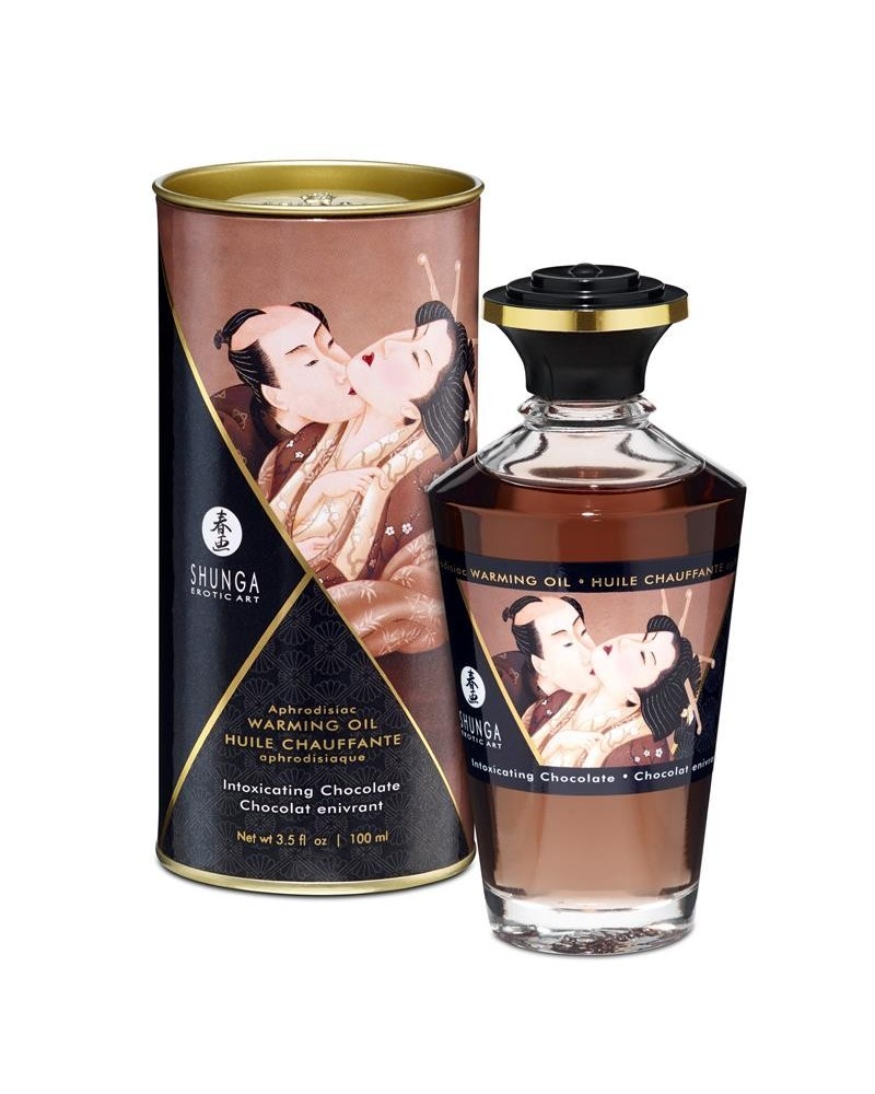 shunga warming massage oil chocolate aroma