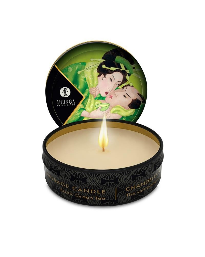 shunga mini candle massage green tea