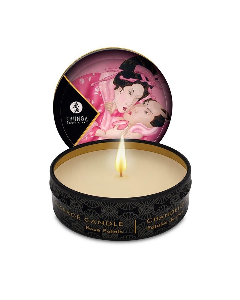 shunga mini candle for massage rose