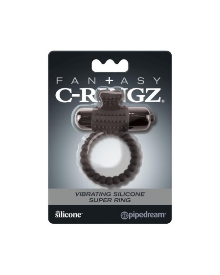fantasy c-ringz vibrant silicone super ring noir