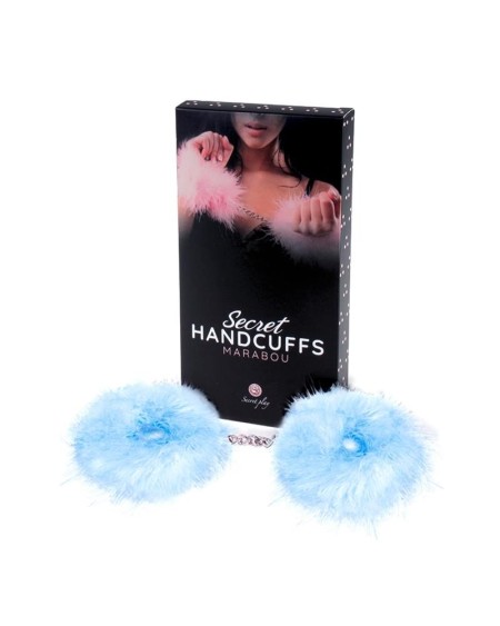 secret play blue marabou handcuffs