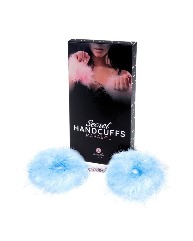 secret play blue marabou handcuffs