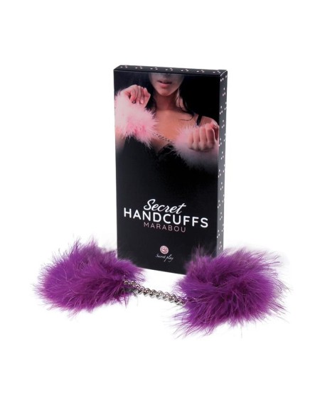 secret play violet marabou handcuffs