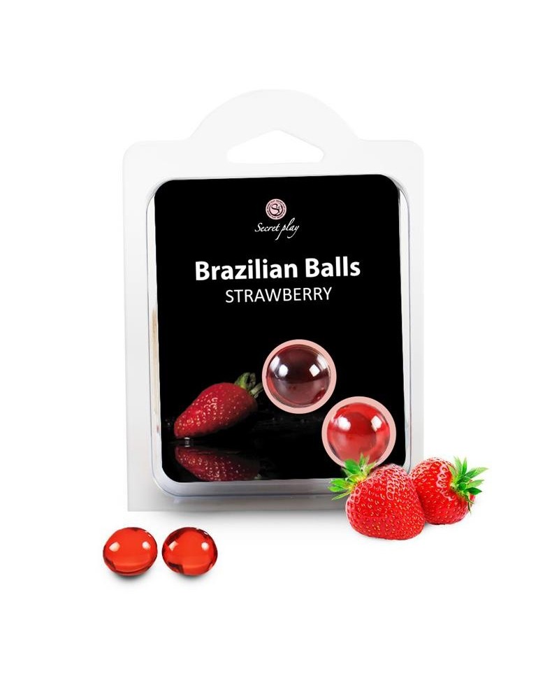 secret play set 2 brazilian balls strawberry aroma
