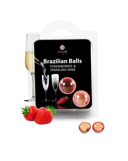secret play 2 strawberry and champagne brazilian balls set