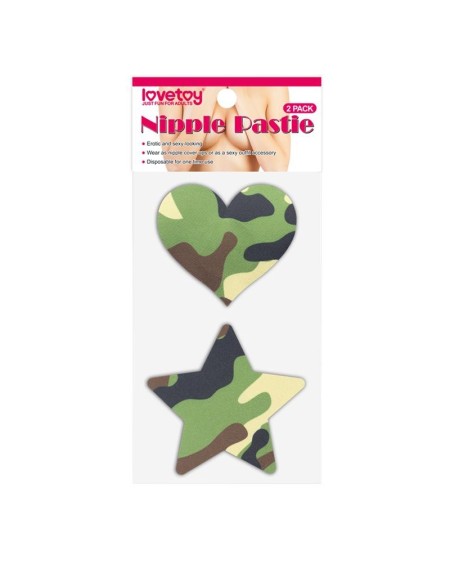pack nipple covers star and heart camouflage