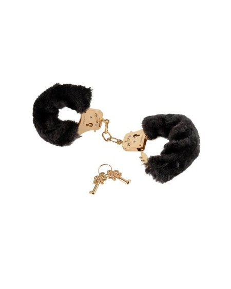 fetish fantasy gold deluxe furry cuffs gold