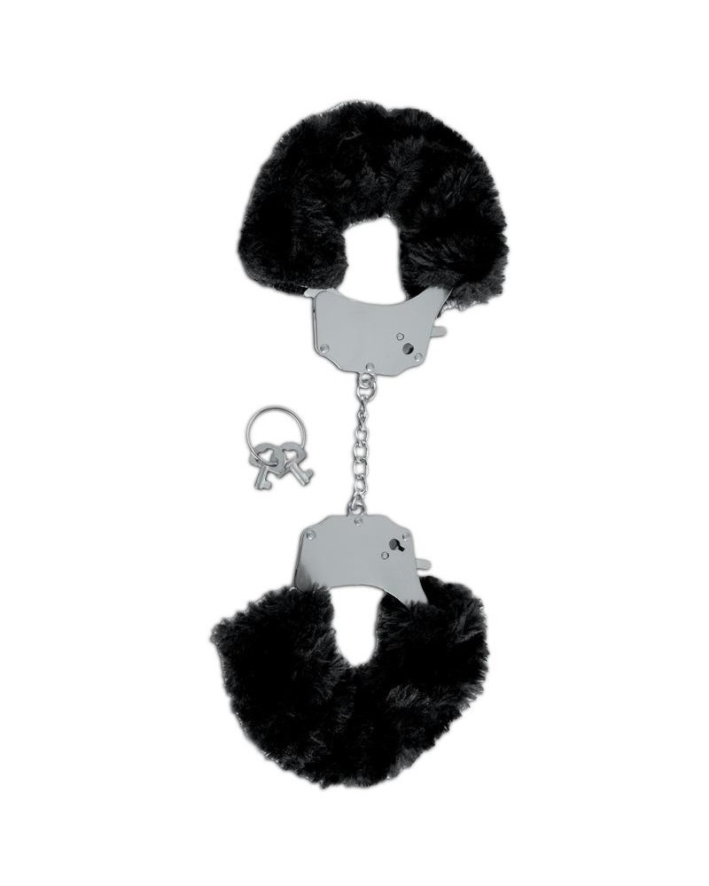 furry ankle cuffs noir