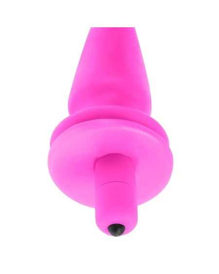 neon vibrant butt plug rose