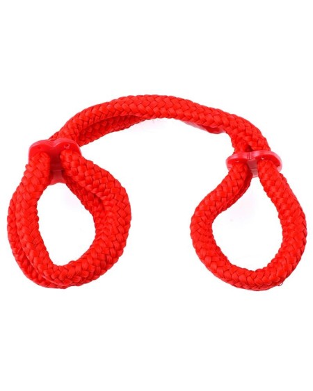 silk rope love cuffs red