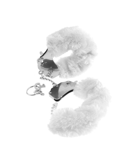 original furry cuffs white