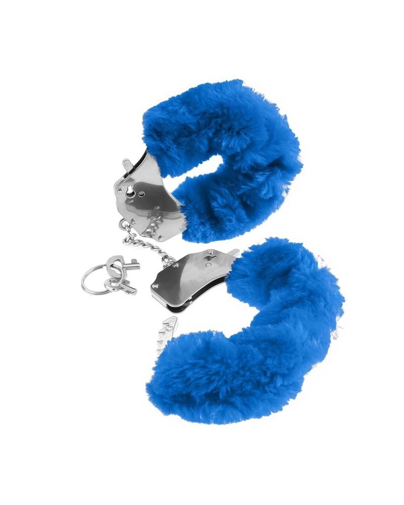 original furry cuffs blue