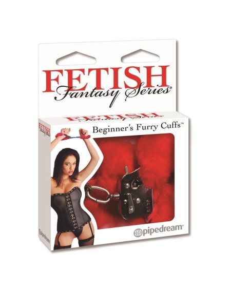 beginners furry cuffs red