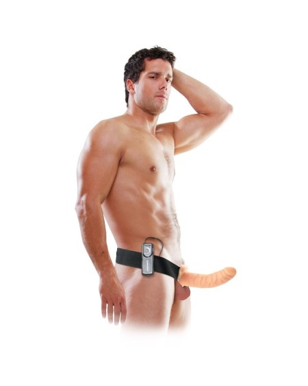 strap-on with vibrant hollow dildo chair