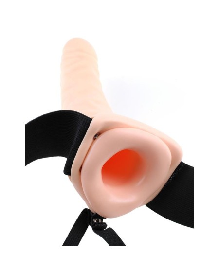 strap-on with vibrant hollow dildo chair
